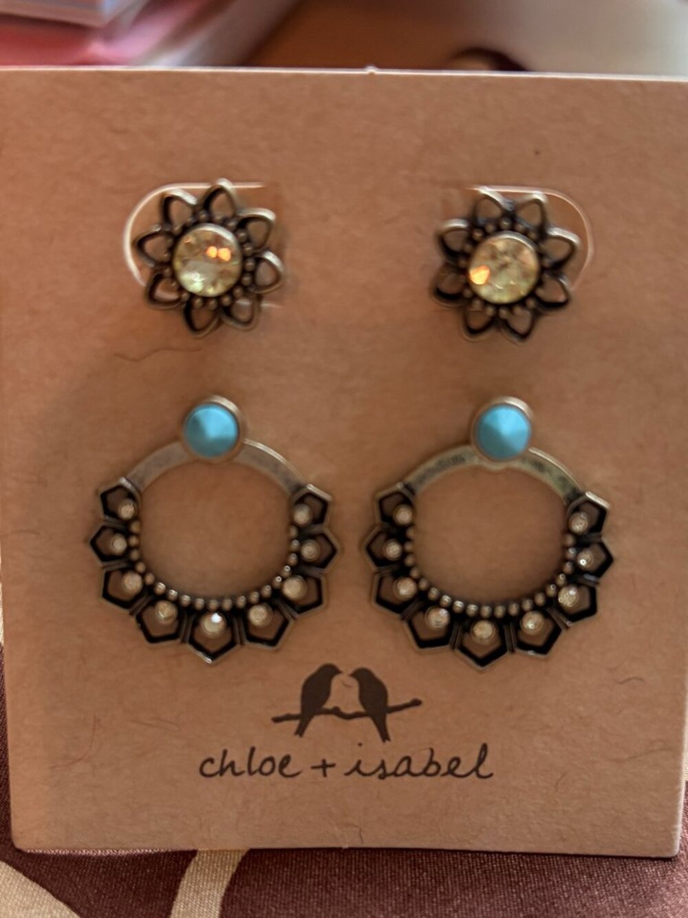 Chloe + Isabel Golden Lotus Convertible Jacket Earrings